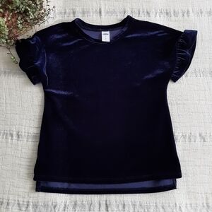 𝅺Old Navy Dark Blue Soft Velour Top size 5T